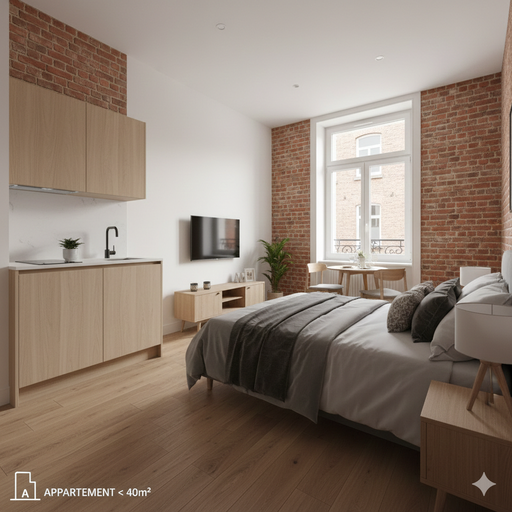 Appartement < 40 m² (180€ TVAC)