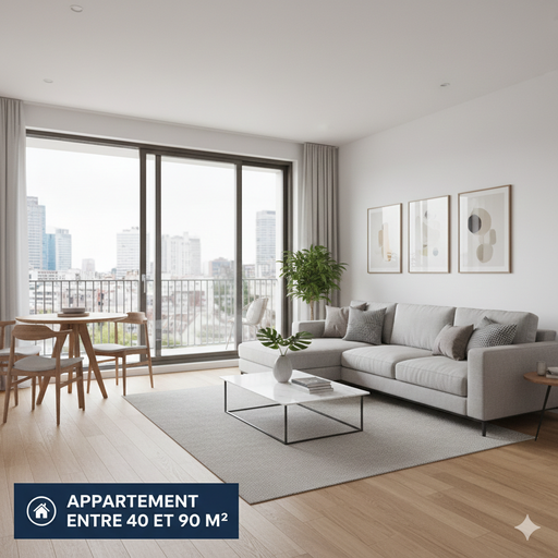 Appartement entre 40 et 90 m² (190€ TVAC)