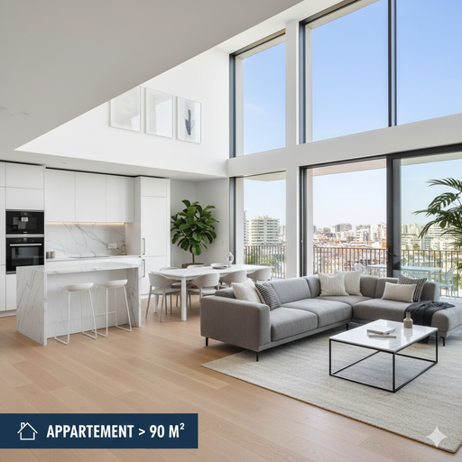 Appartement > 90 m² (220€ TVAC)